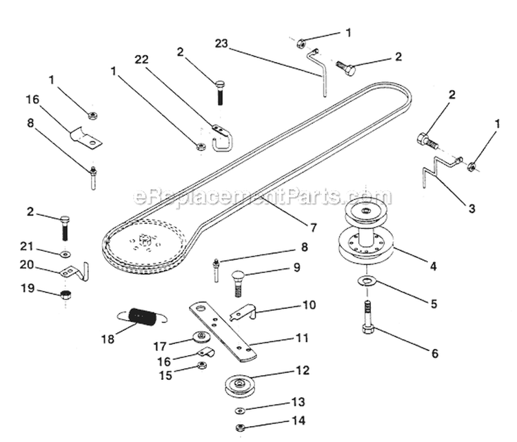 Page H Diagram and Parts List for PP1036SA  Poulan Lawn Tractor
