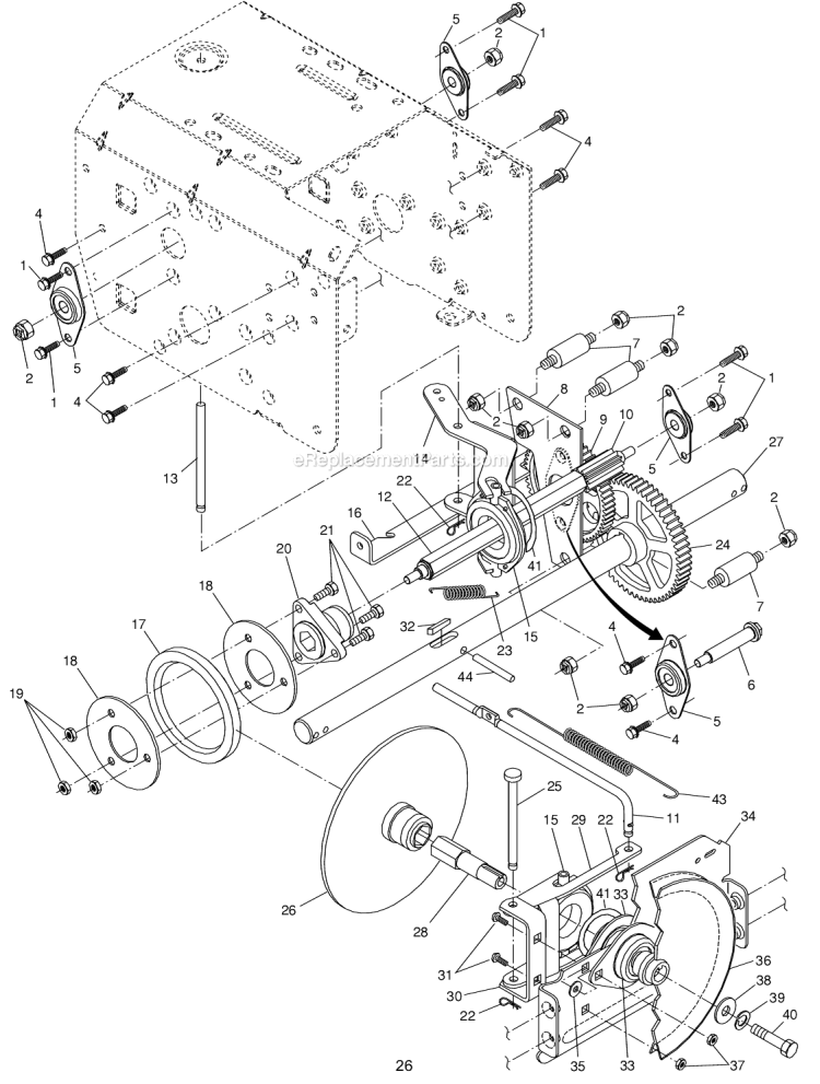 Page D Diagram and Parts List for PP10530ES  Poulan Snow Blower
