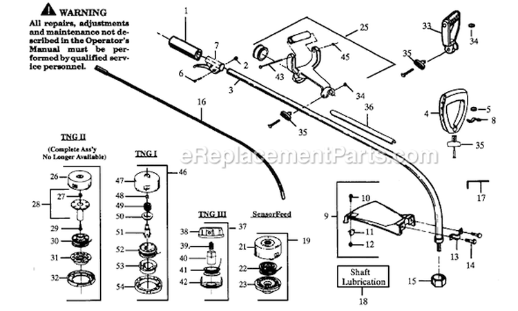 Page C Diagram and Parts List for PP111  Poulan Trimmer