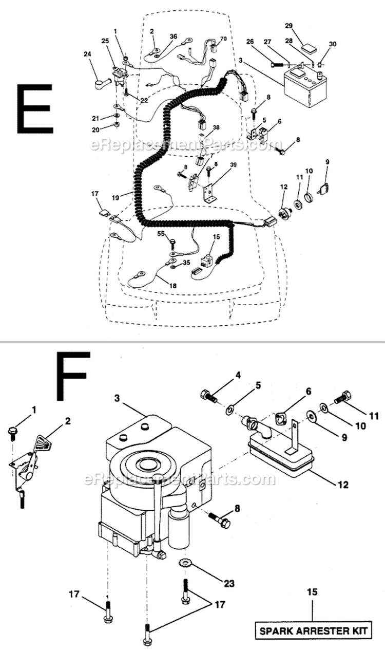 Page C Diagram and Parts List for PP1136JA  Poulan Lawn Tractor