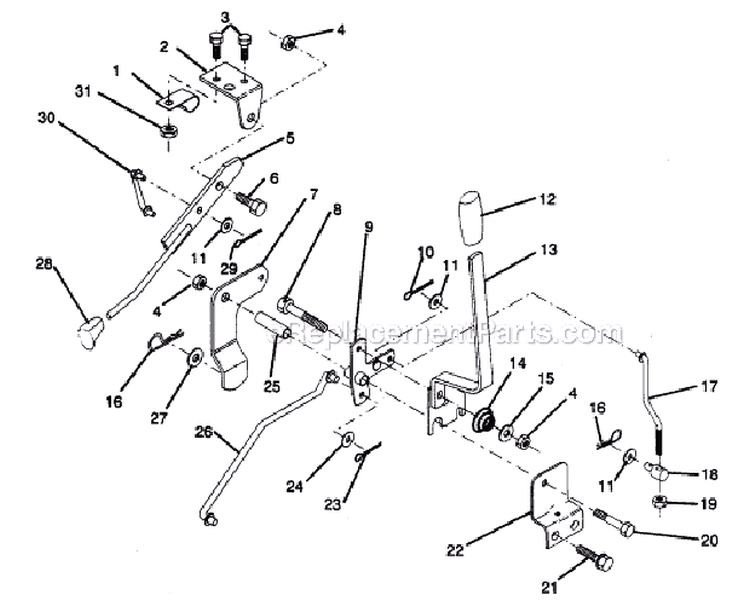Page K Diagram and Parts List for PP1136  Poulan Lawn Tractor