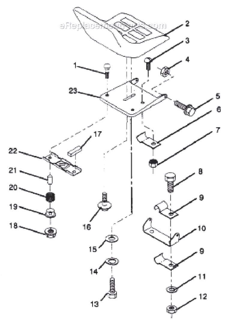 Page L Diagram and Parts List for PP1136  Poulan Lawn Tractor