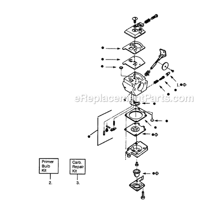 Page A Diagram and Parts List for PP113  Poulan Trimmer