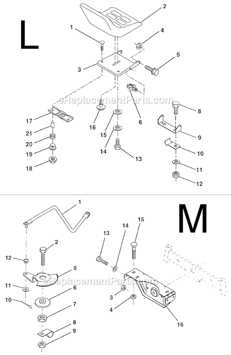 Page F Diagram and Parts List for PP11536A  Poulan Lawn Tractor