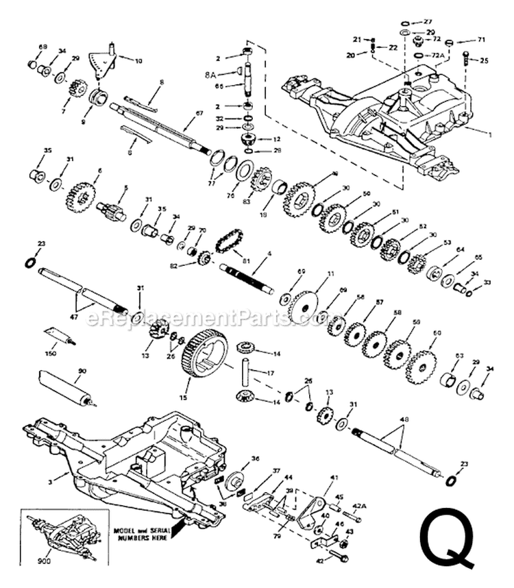 Page H Diagram and Parts List for PP11536A  Poulan Lawn Tractor