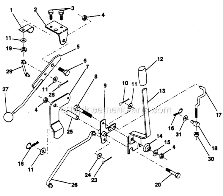 Page L Diagram and Parts List for PP11536KA  Poulan Lawn Tractor