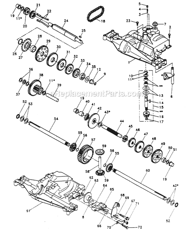 Page B Diagram and Parts List for PP11536KA  Poulan Lawn Tractor