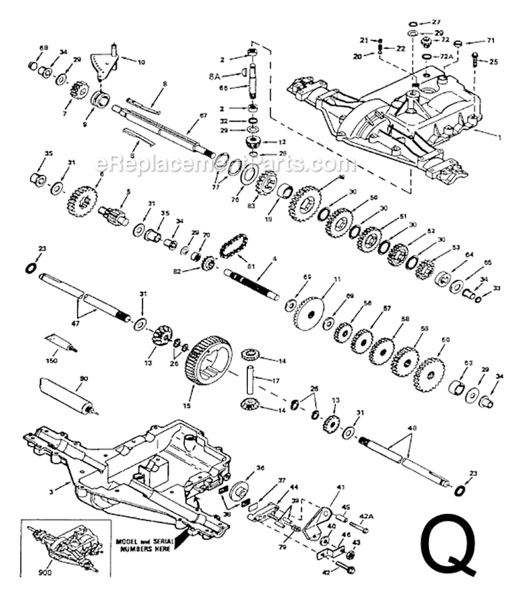 Page H Diagram and Parts List for PP11536  Poulan Lawn Tractor