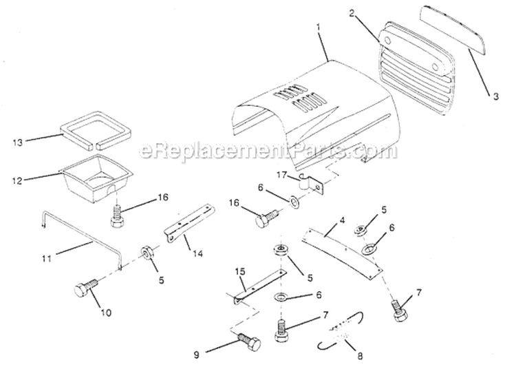 Page H Diagram and Parts List for PP1236A  Poulan Lawn Tractor