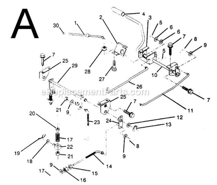 Page A Diagram and Parts List for PP1236  Poulan Lawn Tractor