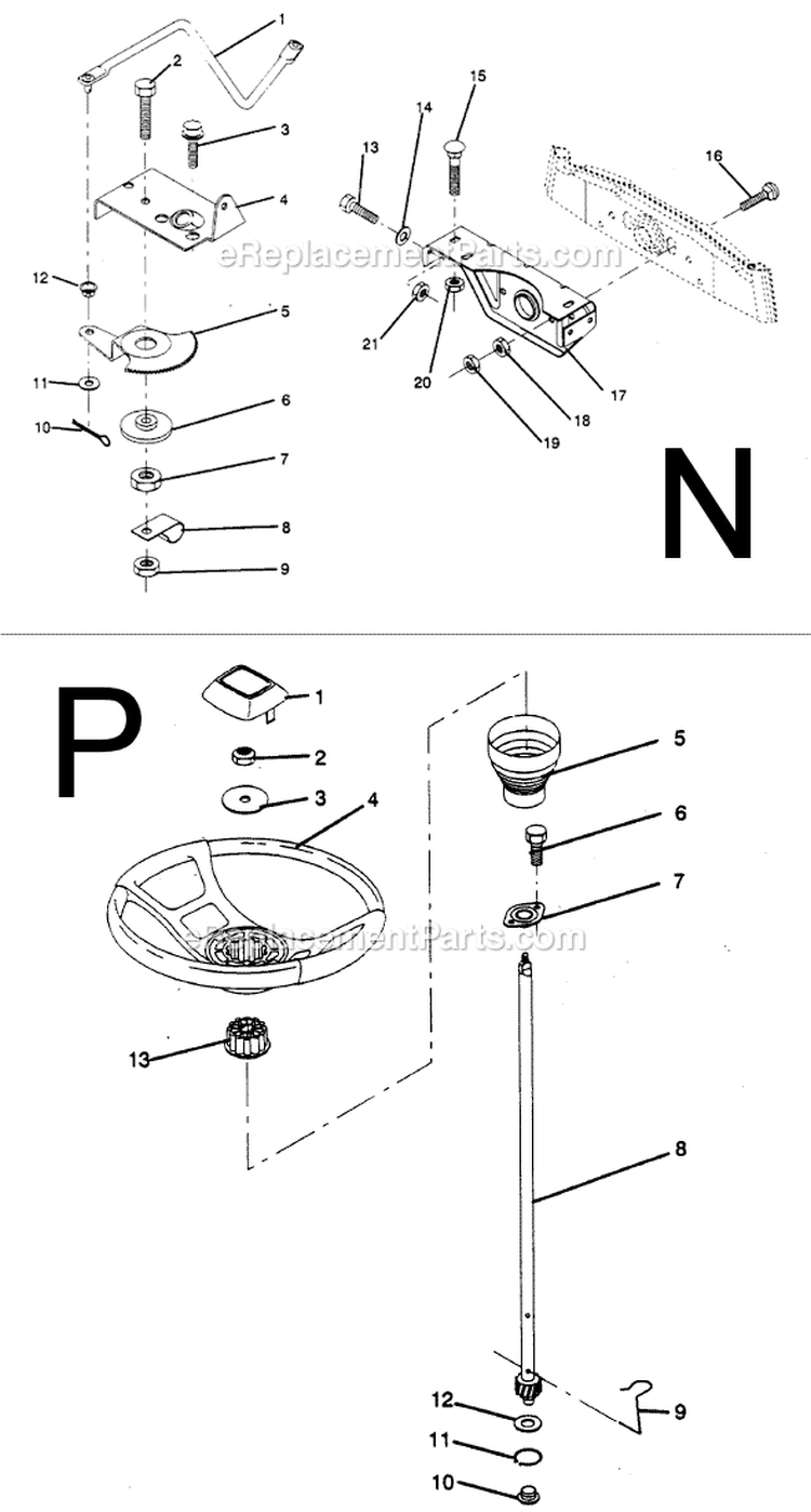 Page I Diagram and Parts List for PP1236  Poulan Lawn Tractor