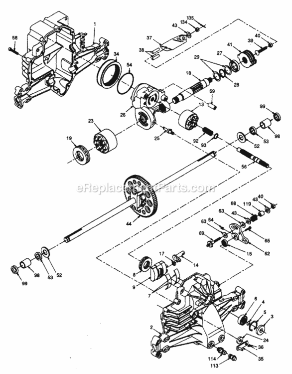 Page P Diagram and Parts List for PP125H38KA  Poulan Lawn Tractor