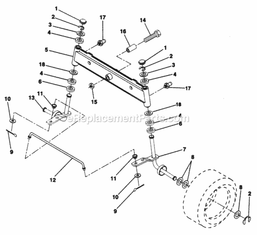 Page G Diagram and Parts List for PP125H38KA  Poulan Lawn Tractor