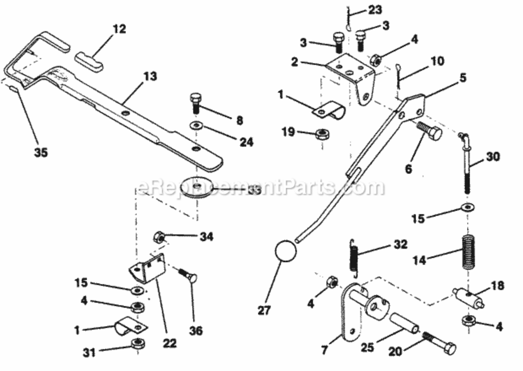 Page K Diagram and Parts List for PP125R38JA  Poulan Lawn Tractor