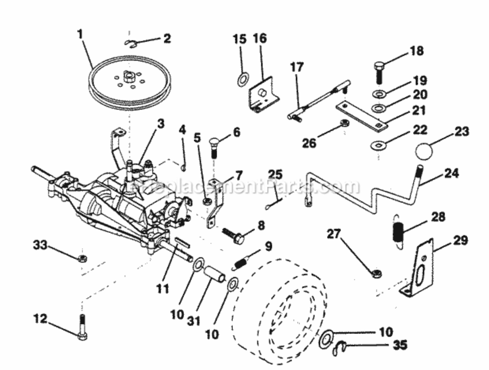 Page O Diagram and Parts List for PP125R38JA  Poulan Lawn Tractor