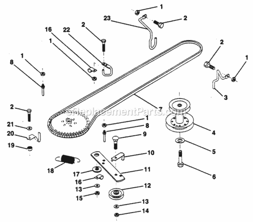 Page H Diagram and Parts List for PP125R38J  Poulan Lawn Tractor