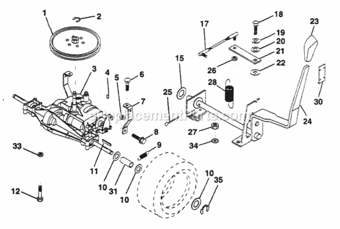 Page O Diagram and Parts List for PP12R38MIA  Poulan Lawn Tractor