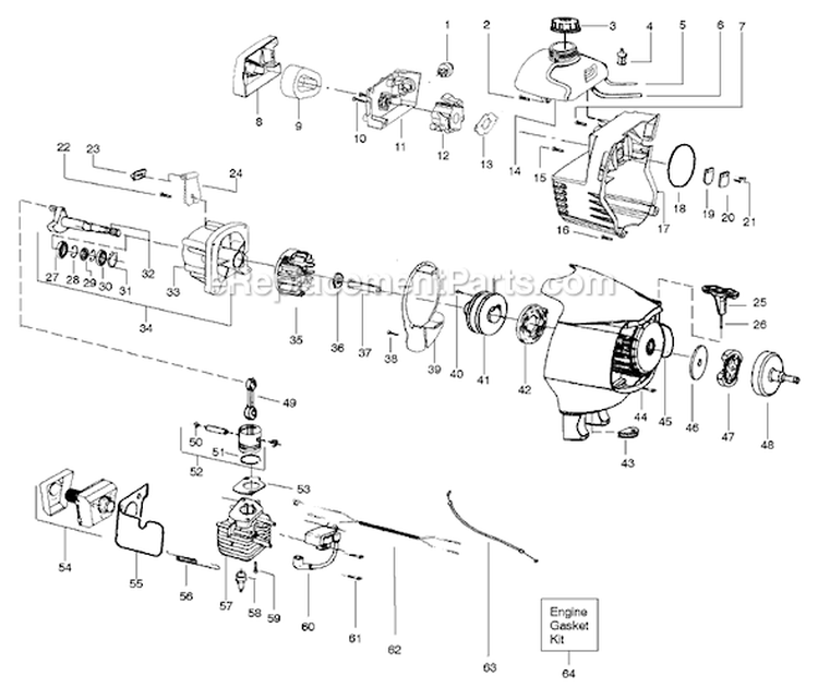 Page A Diagram and Parts List for PP135  Poulan Trimmer