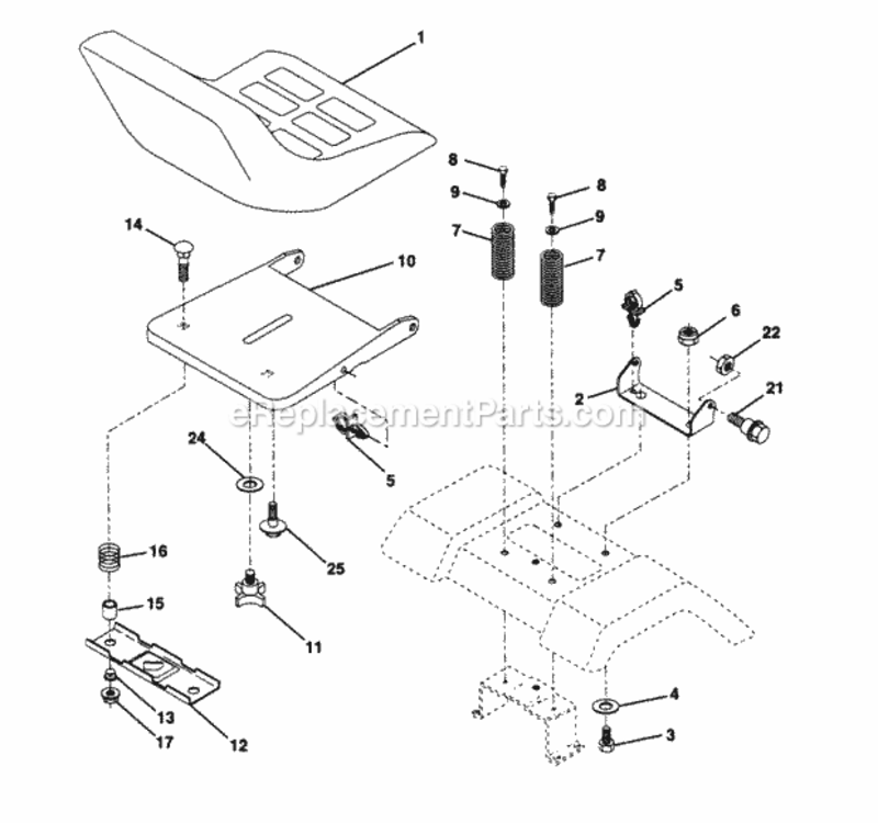 Page I Diagram and Parts List for PP14542K  Poulan Lawn Tractor