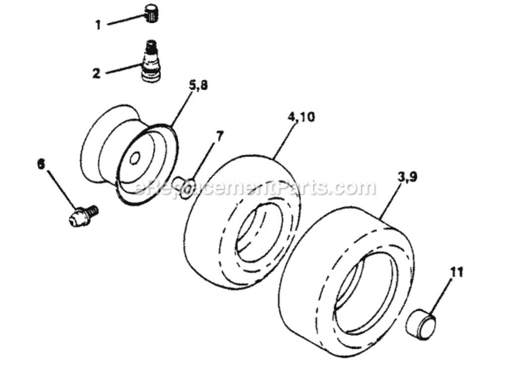 Page K Diagram and Parts List for PP1644J  Poulan Lawn Tractor