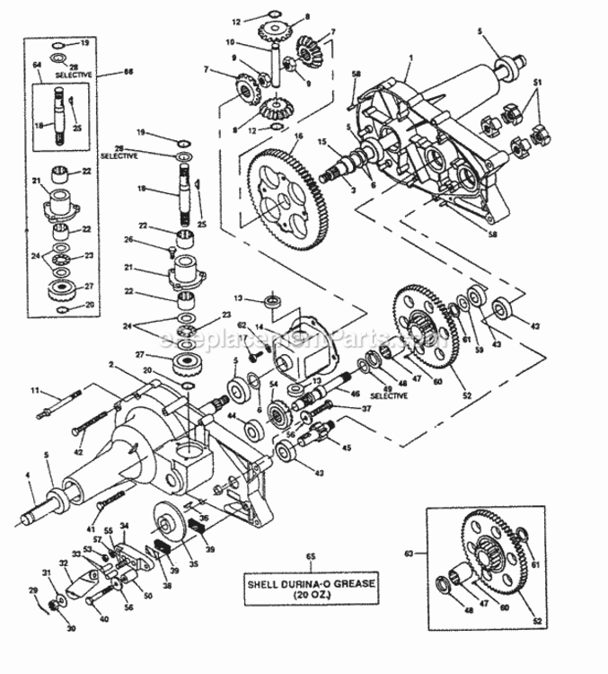 Page A Diagram and Parts List for PP16H44  Poulan Lawn Tractor