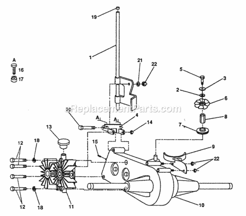 Page K Diagram and Parts List for PP16H44  Poulan Lawn Tractor