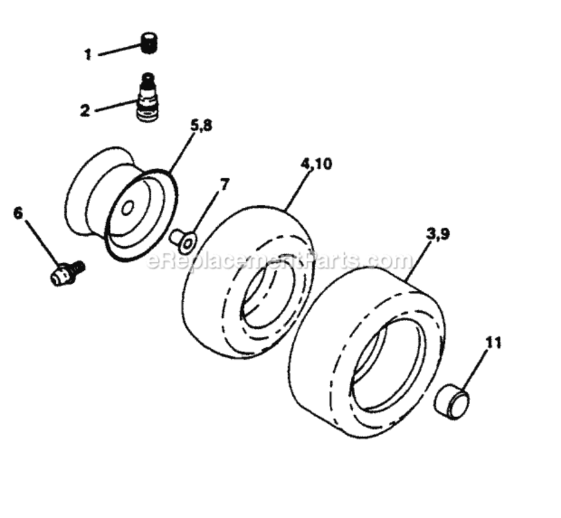 Page L Diagram and Parts List for PP16H44  Poulan Lawn Tractor