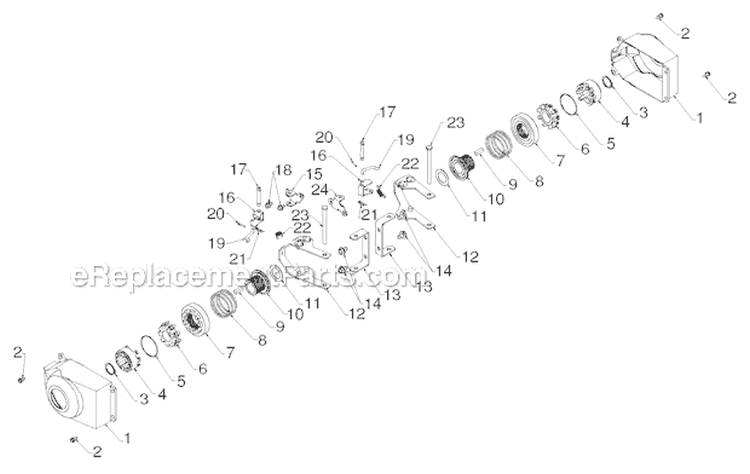 Wheels Tires Diagram and Parts List for PP1850ES 96198005502 - 2012-08 Poulan Snow Blower