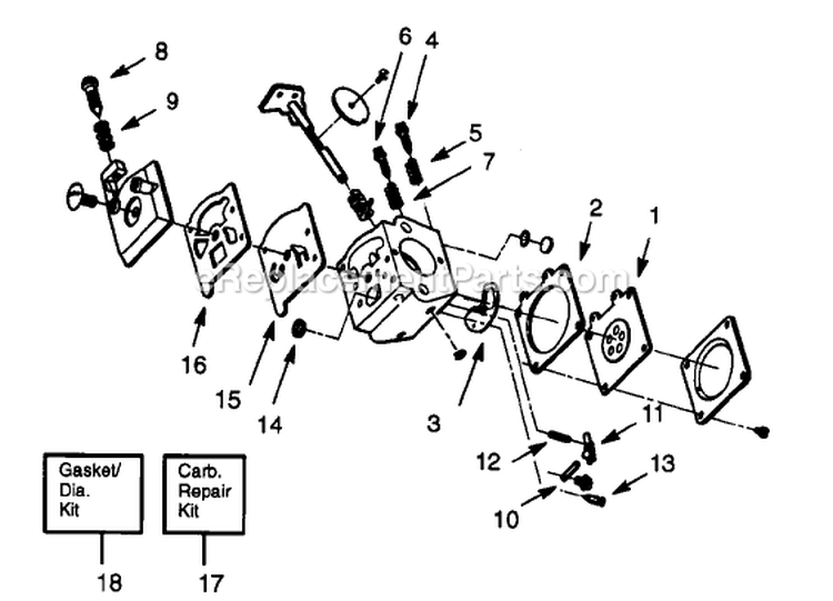 Page A Diagram and Parts List for PP195  Poulan Trimmer
