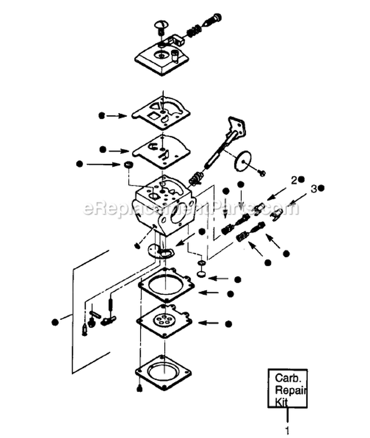 Page B Diagram and Parts List for PP195  Poulan Trimmer