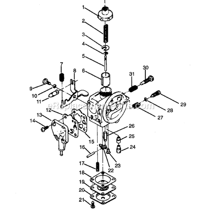 Page A Diagram and Parts List for PP200  Poulan Trimmer