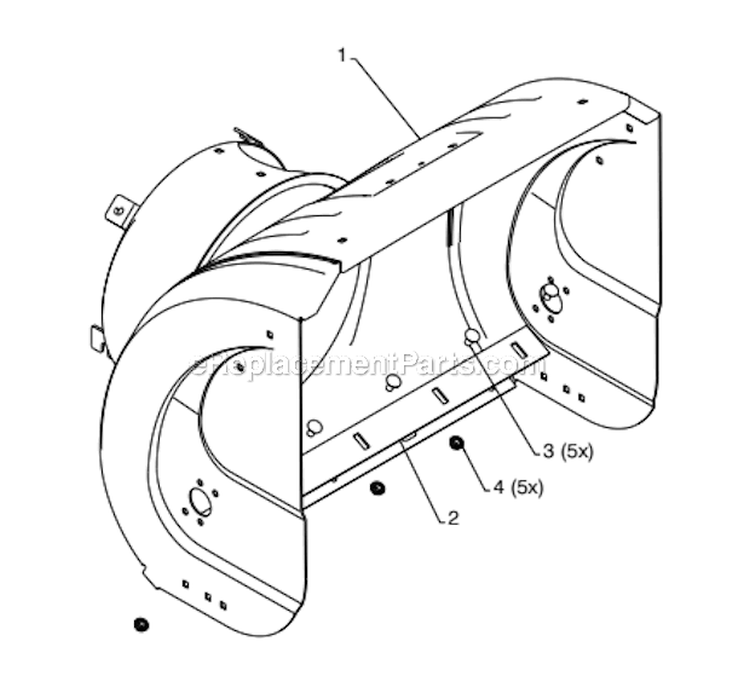 Page B Diagram and Parts List for PP208E24  Poulan Snow Blower