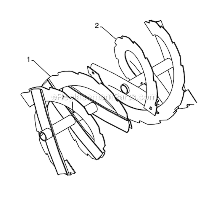 Page C Diagram and Parts List for PP208E24  Poulan Snow Blower