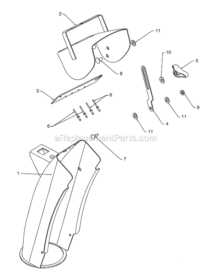 Page F Diagram and Parts List for PP208E24  Poulan Snow Blower