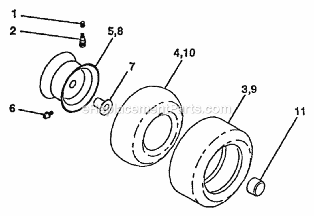 Page J Diagram and Parts List for PP20H46A  Poulan Lawn Tractor