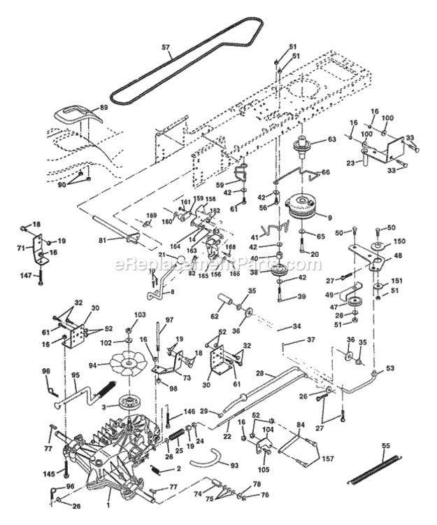 Page C Diagram and Parts List for PP20H46A  Poulan Lawn Tractor