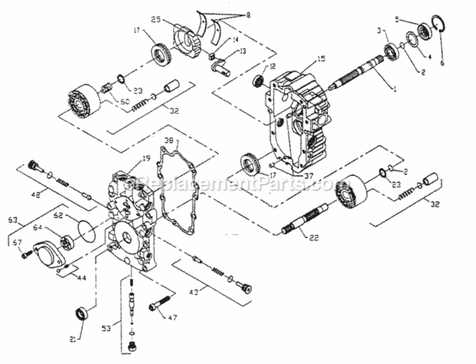 Page K Diagram and Parts List for PP20H50J  Poulan Lawn Tractor