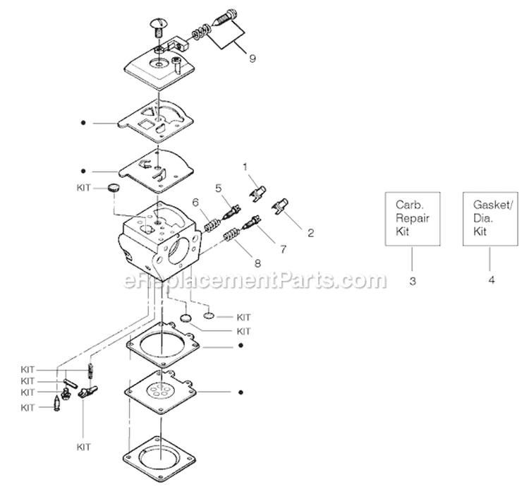 Page A Diagram and Parts List for PP210  Poulan Chainsaw