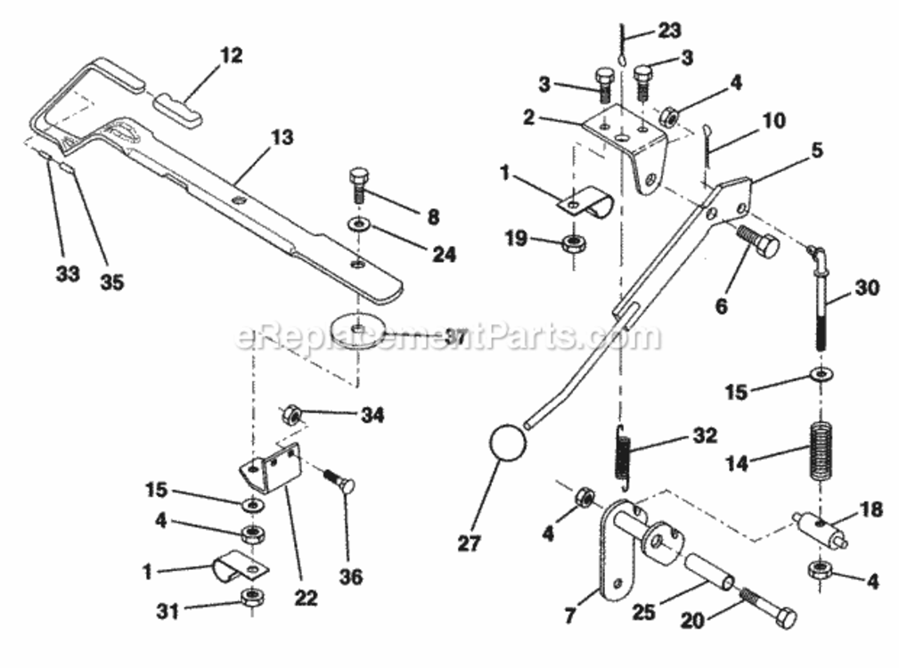 Page L Diagram and Parts List for PP21R38MA  Poulan Lawn Tractor