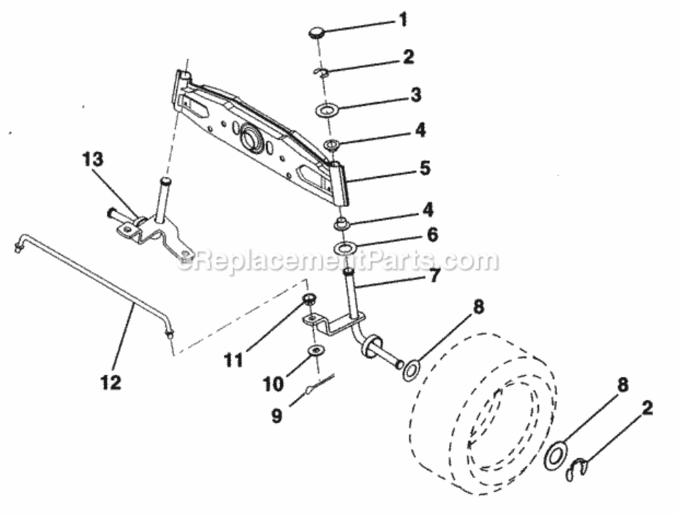 Page H Diagram and Parts List for PP21R38MA  Poulan Lawn Tractor