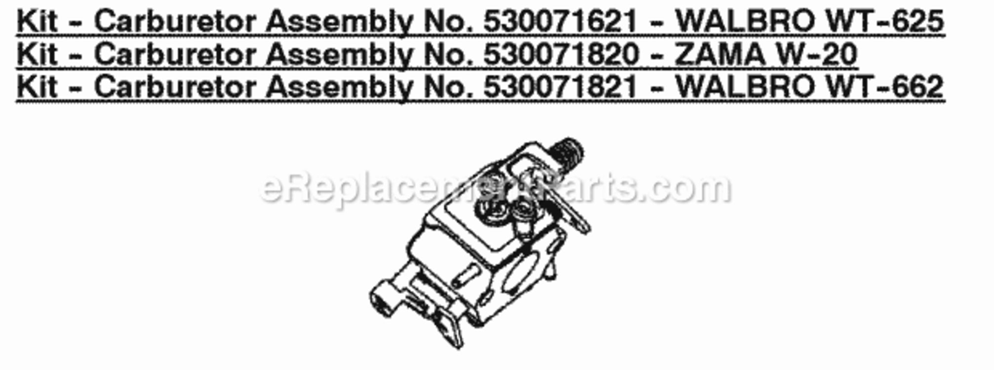 Page C Diagram and Parts List for PP220 Type 2 Poulan Chainsaw