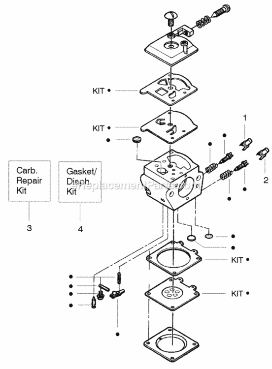 Page A Diagram and Parts List for PP221LE Type 1 Poulan Chainsaw