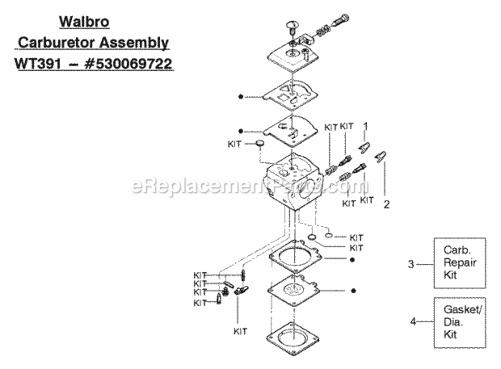 Page A Diagram and Parts List for PP221 Type 1 Poulan Chainsaw