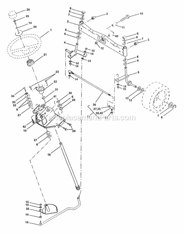 Page I Diagram and Parts List for PP22H50A  Poulan Lawn Tractor