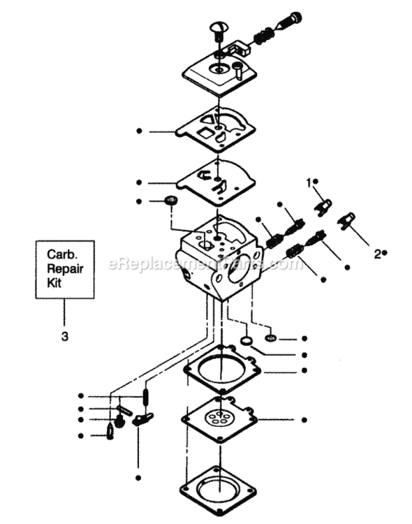 Page A Diagram and Parts List for PP230  Poulan Chainsaw