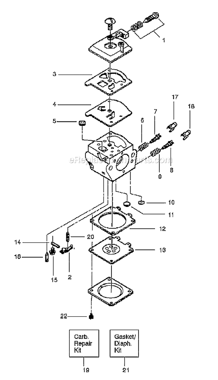 Page A Diagram and Parts List for PP255  Poulan Chainsaw