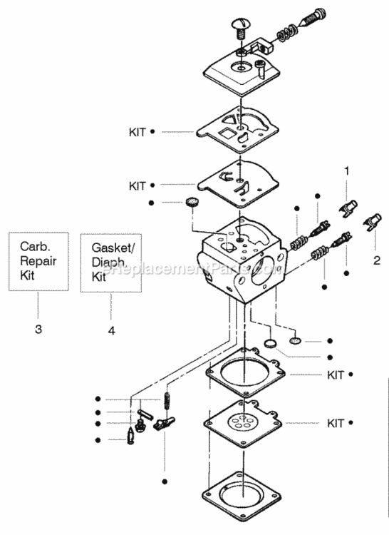 Page A Diagram and Parts List for PP260LE Type 1 Poulan Chainsaw