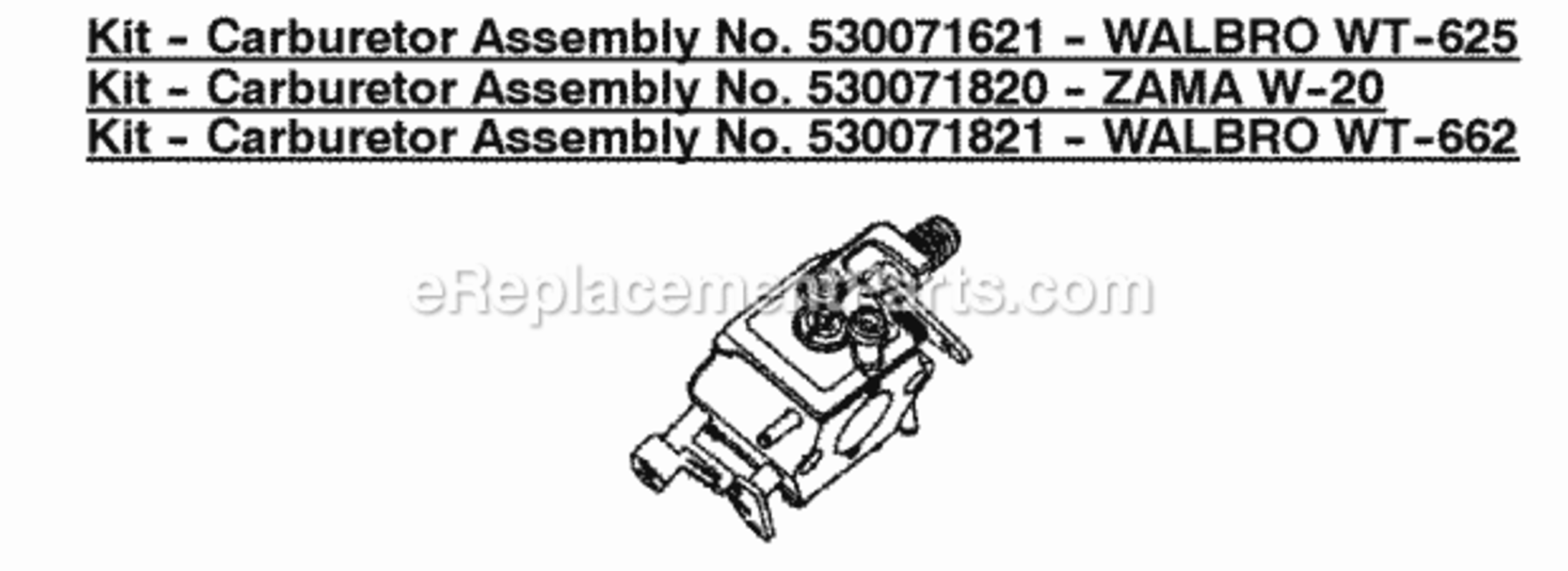 Page B Diagram and Parts List for PP260 Type 1 Poulan Chainsaw