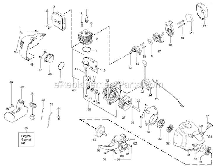 Page A Diagram and Parts List for PP325  Poulan Trimmer