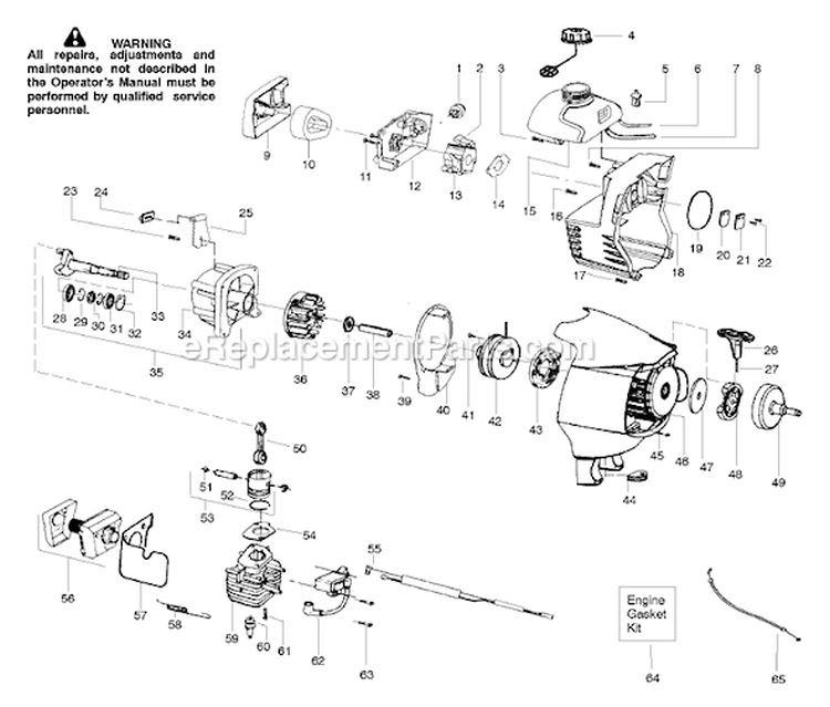 Page A Diagram and Parts List for PP336  Poulan Trimmer